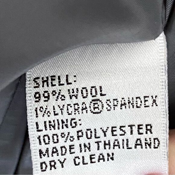 Talbots Blazer Women 6P Petite Gray Wool Jacket Boxy Minimalist Corpcore Office - Picture 6 of 11